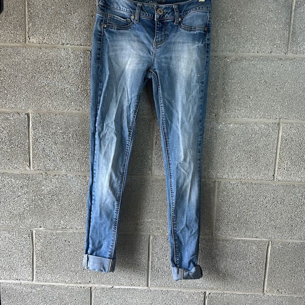 Maurices Skinny Dark Wash Denim Stretch Jeans Blue Size XS